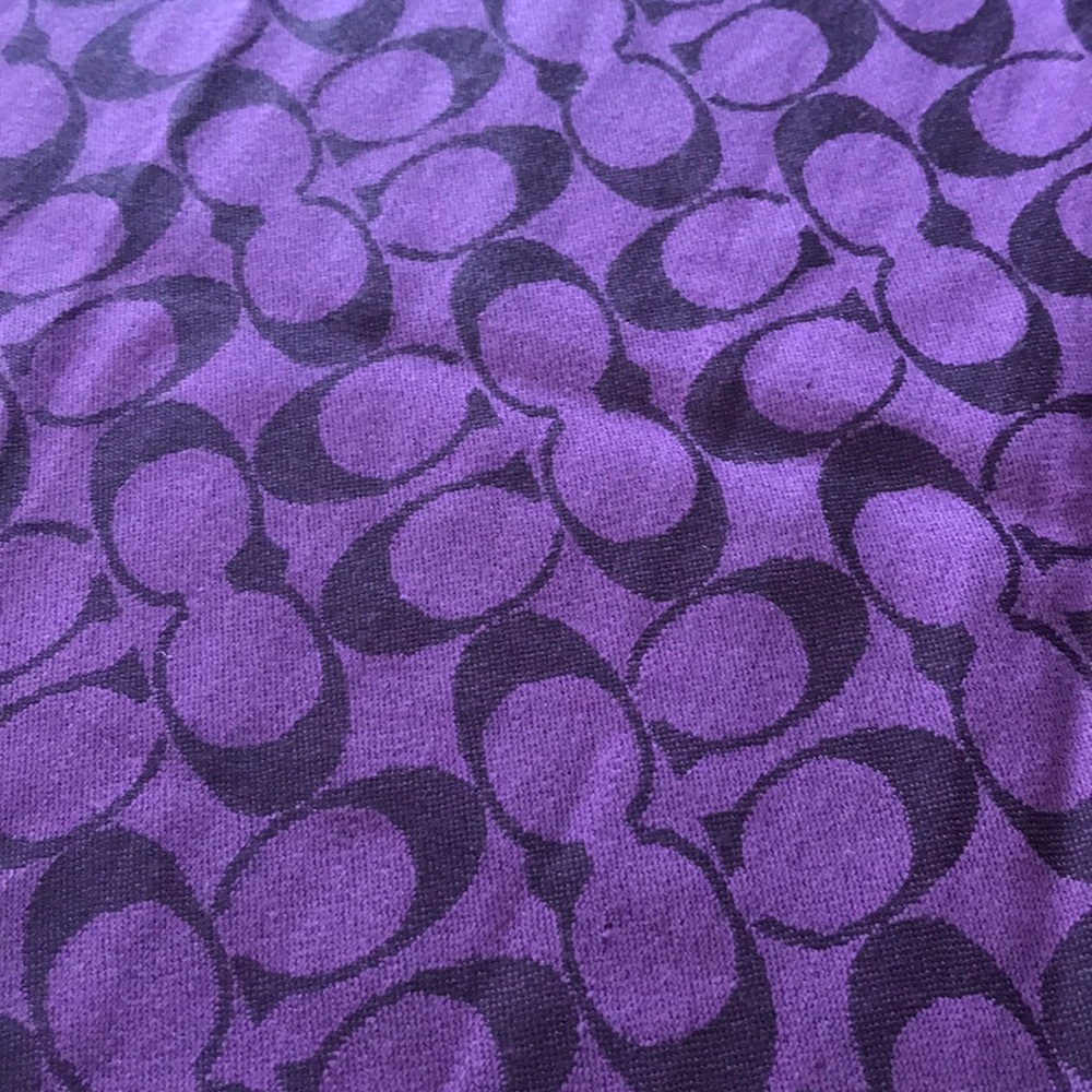 Coach Purple Scarf - Picture 5 of 10